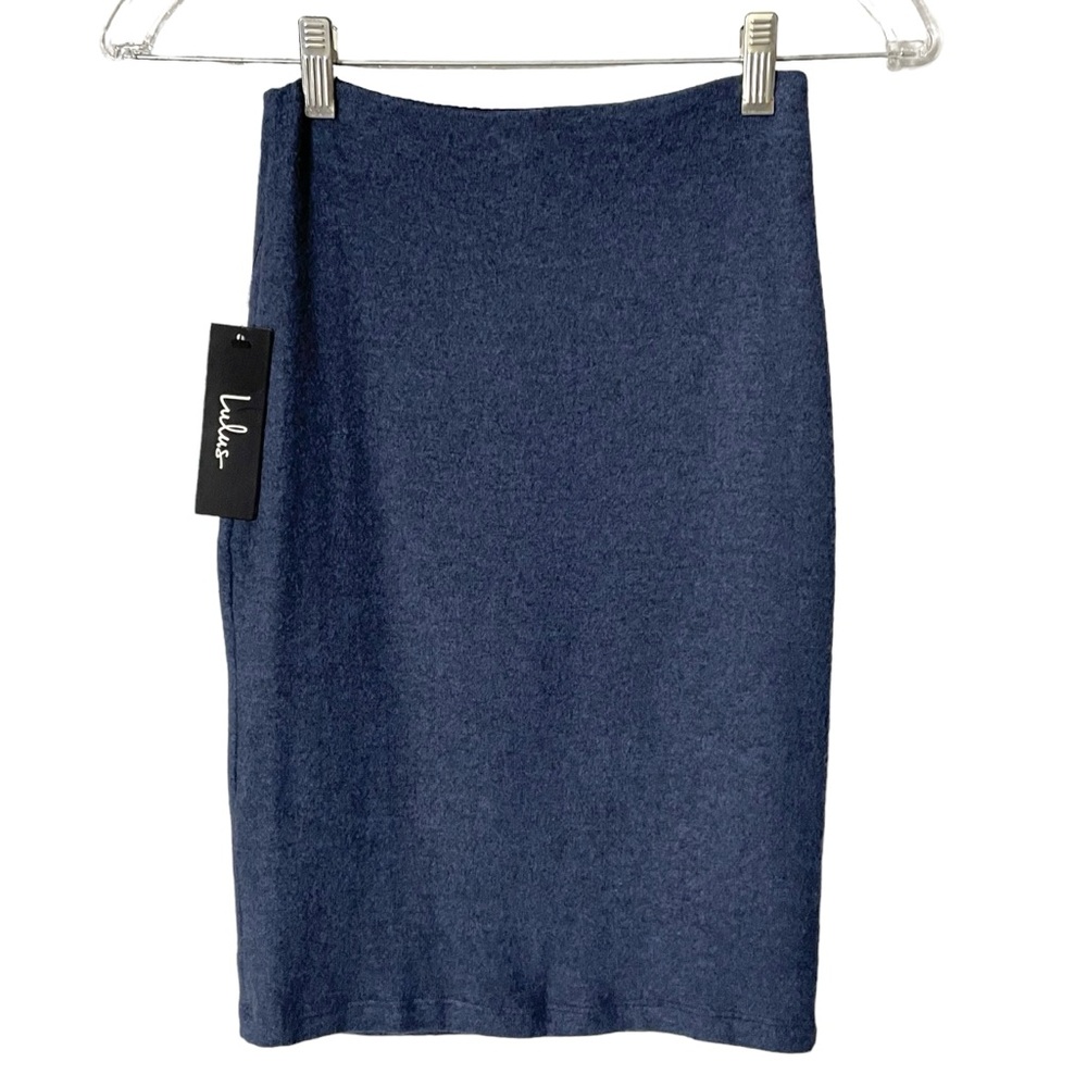 LuLu’s Knit Midi Pencil Skirt Gray NWT Size XS